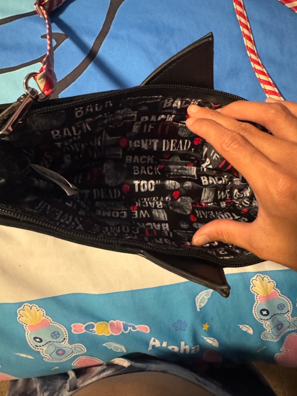 Spencer's Cream and Red Paper Boat Crossbody Bag - Picture 2 of 2